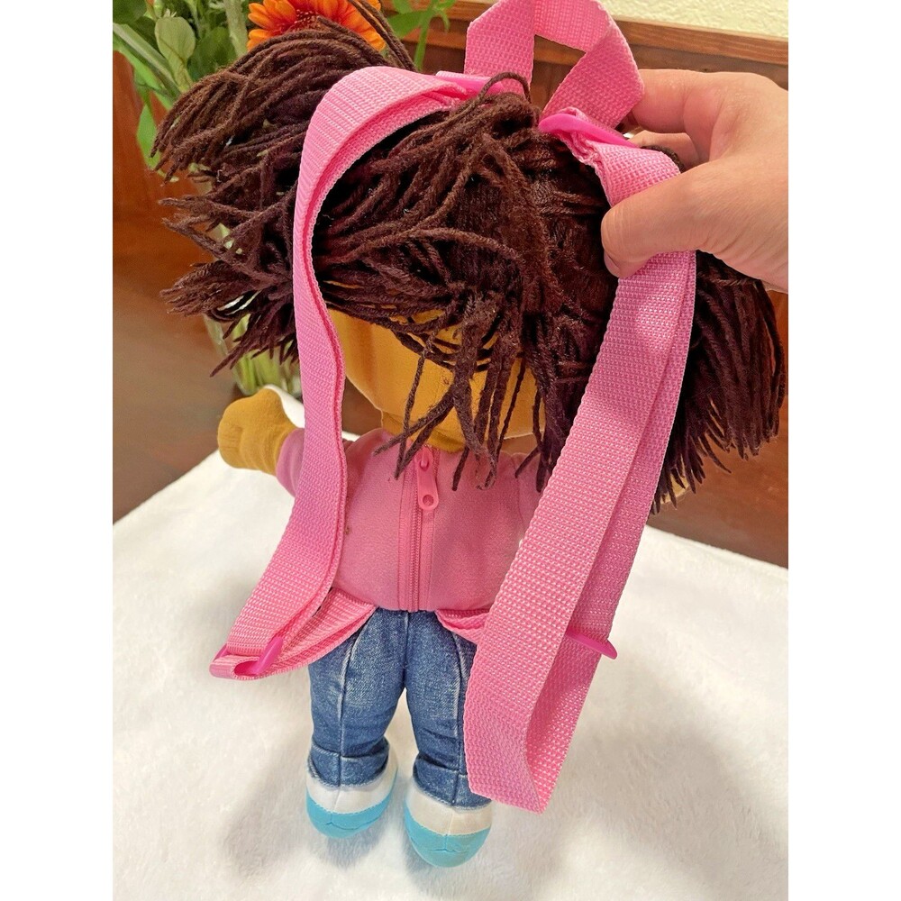 Dora Explorer Backpack Girls 13in Plush Pink Textile Kids - Picture 6 of 7